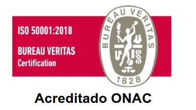 Un logotipo que dice Certificación Bureau Veritas.