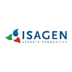 Es un logotipo para una empresa llamada isagen.