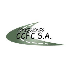 Un logotipo para concesiones ccfc sa con una carretera que lo atraviesa.