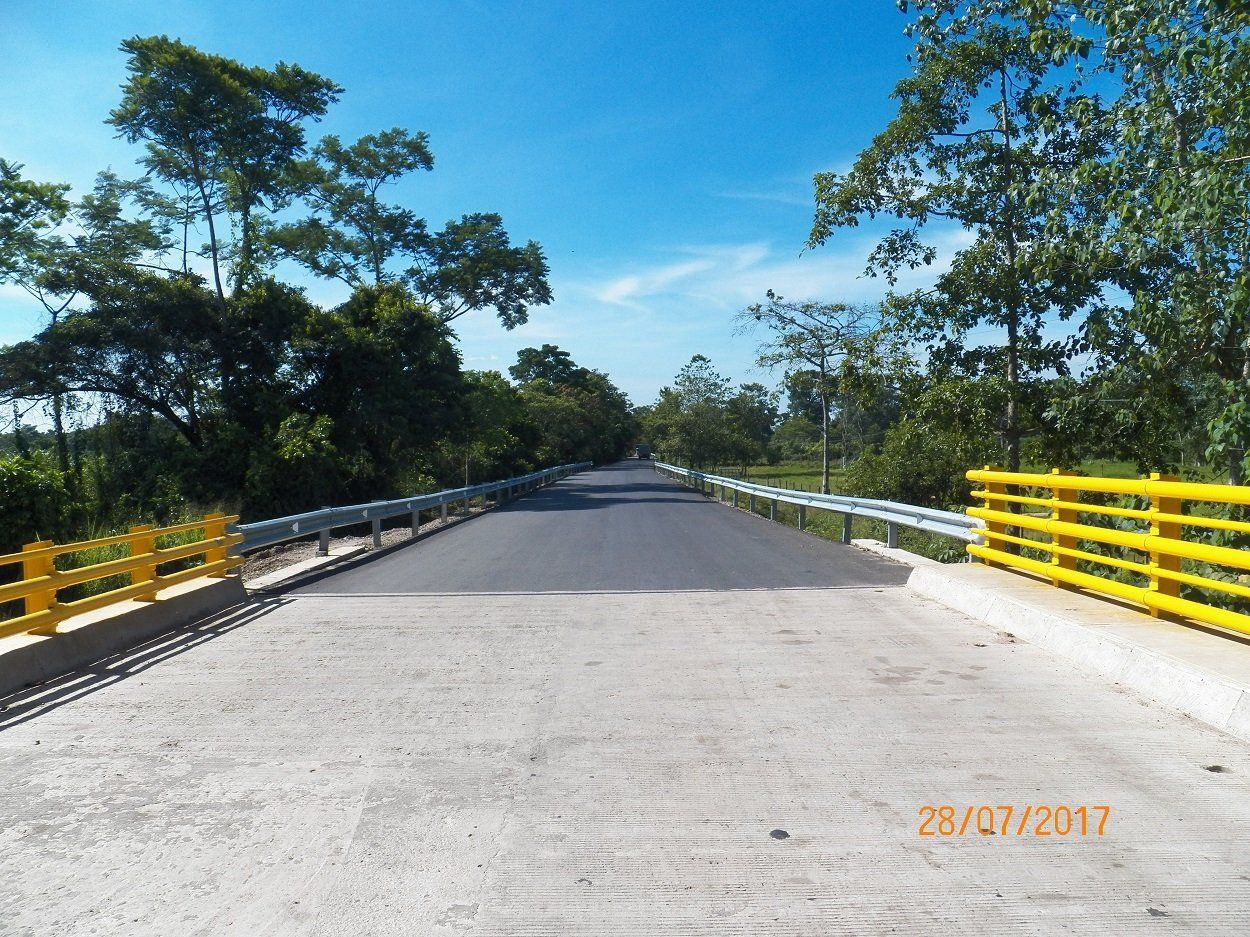 La fotografía de un puente fue tomada el 28 de julio de 2017.