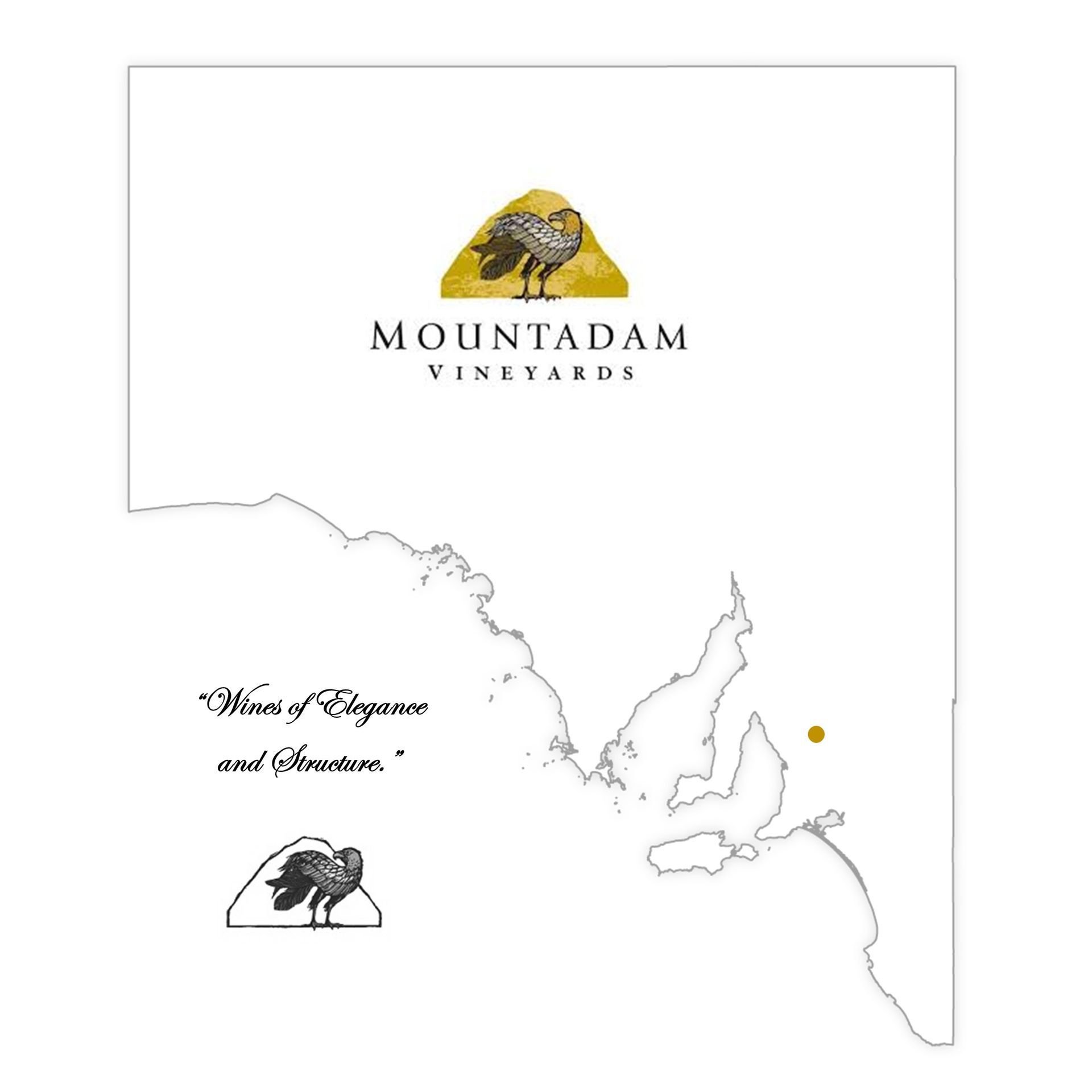 The murray street wine label has a map of australia on it.