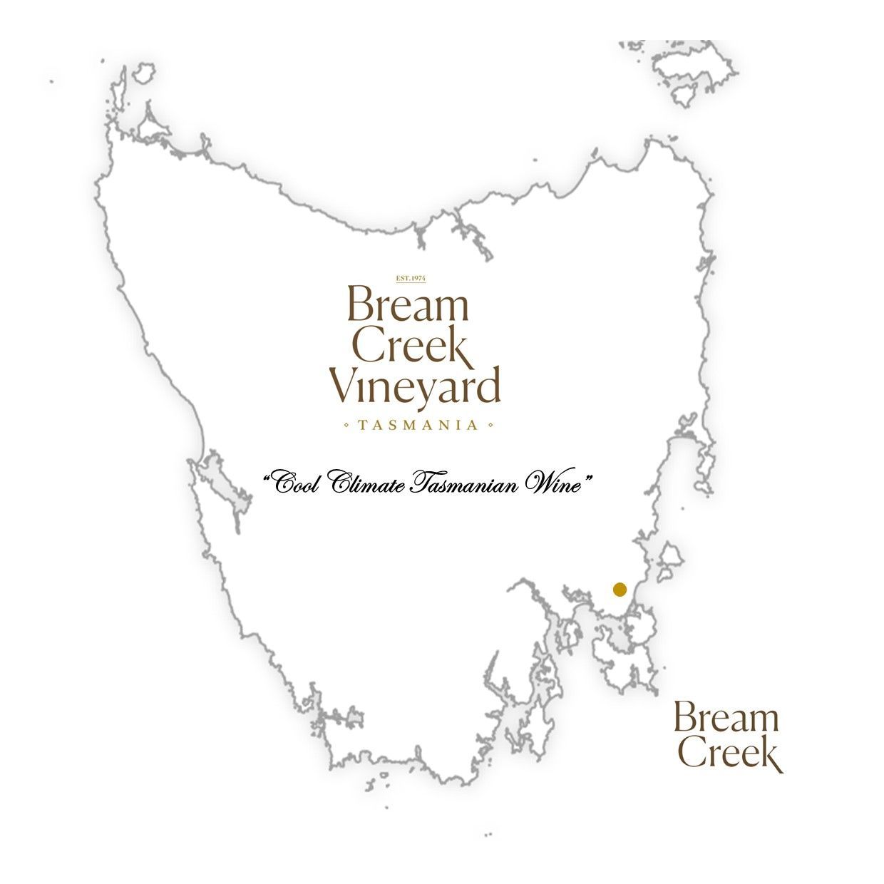 A map of tasmania with the name pipers brook on it
