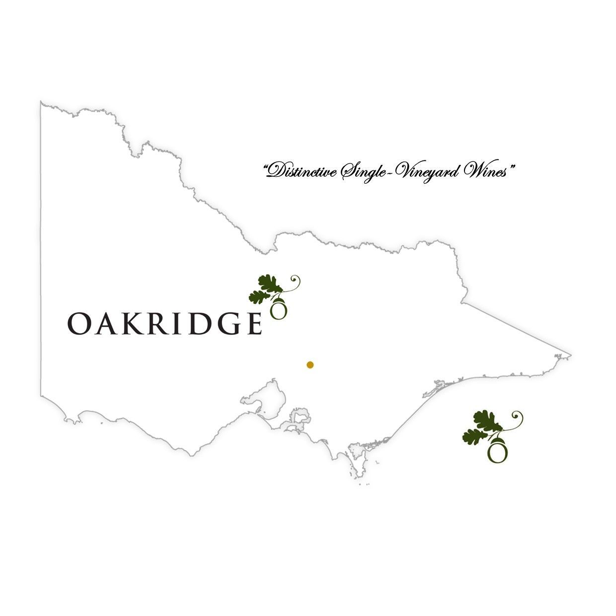 A map of the state of oakridge with two vines on it.