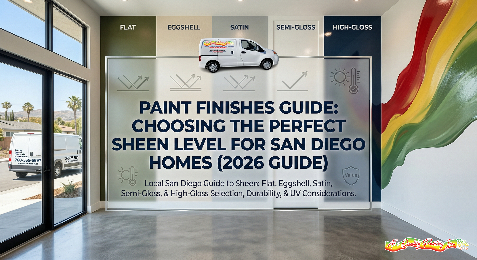 Flat vs. Eggshell vs. Satin vs. Semi-Gloss Paint Finishes: The Right Sheen for Every Room in Your San Diego Home