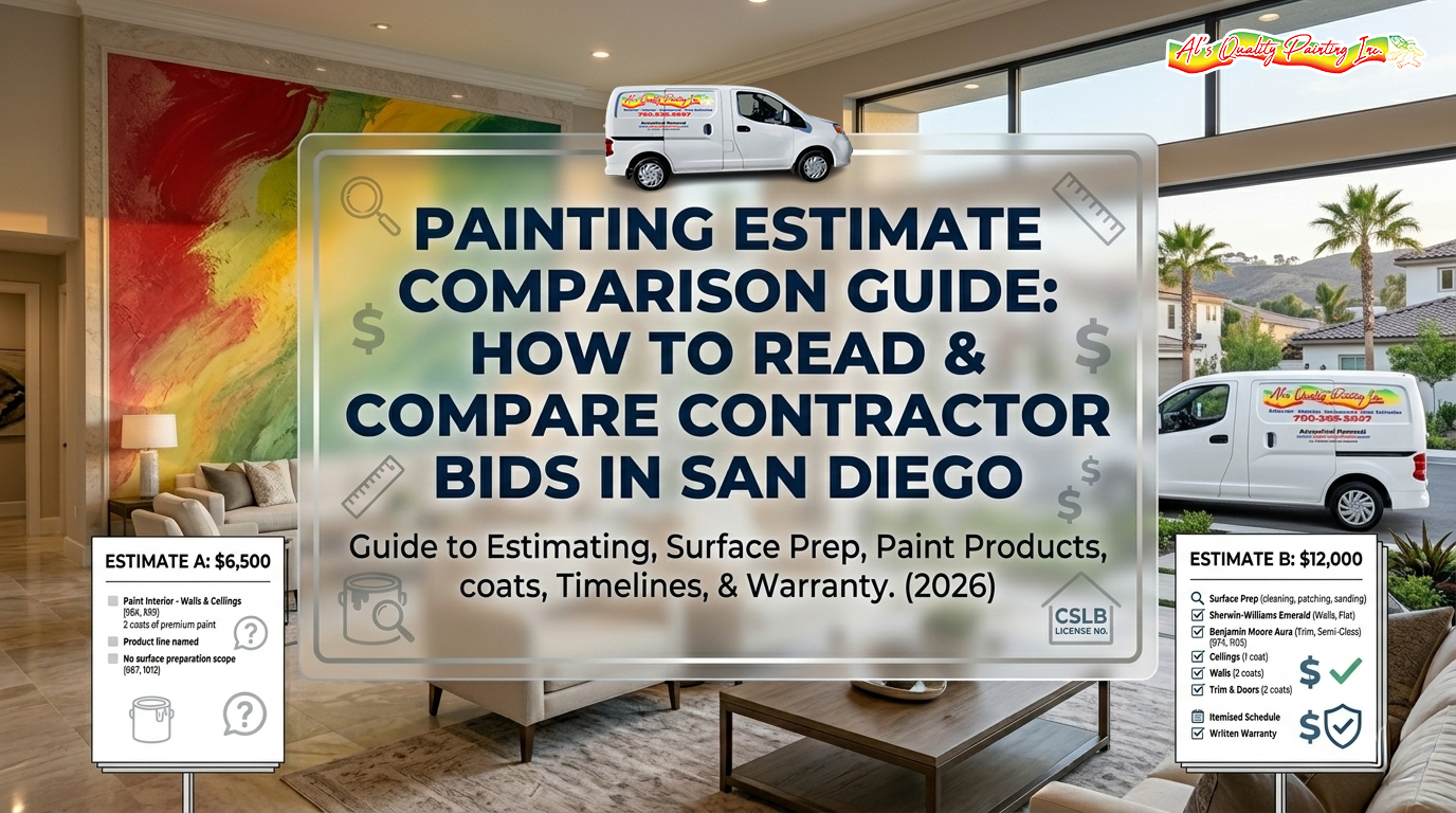 Painting Estimate Comparison Guide: How to Read & Compare Contractor Bids in San Diego
