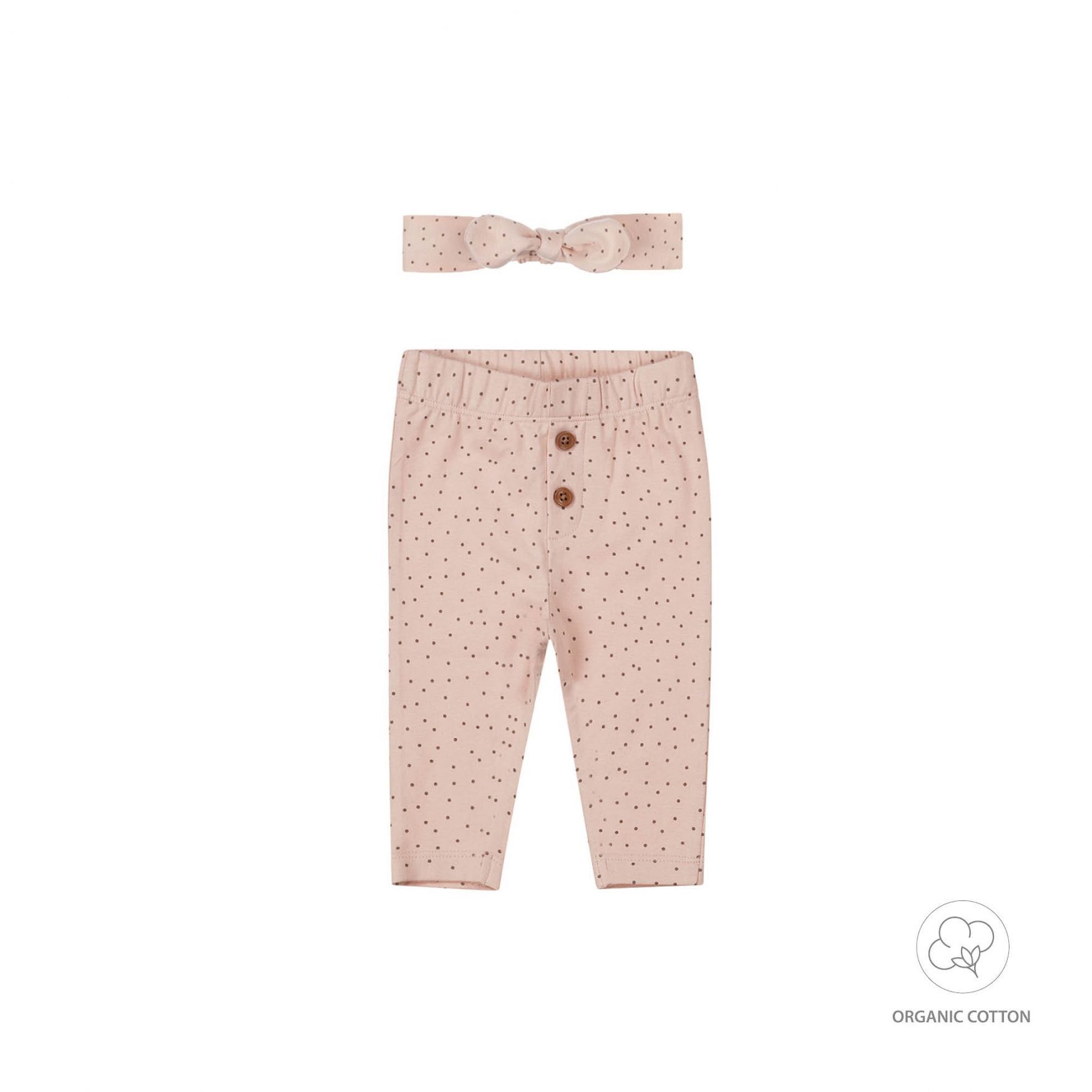 Dirkje roze stippen broek met haarband