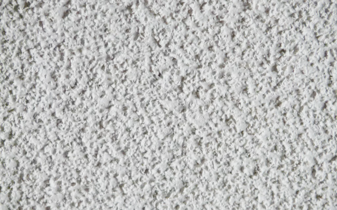 A detail image of ceiling popcorn.