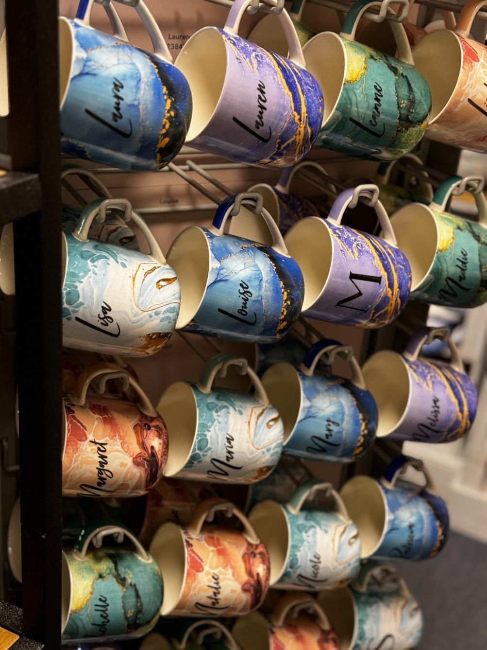 A Row Of Coffee Mugs With The Word Love On Them — Beach Time Trading Co In Yeppoon, QLD