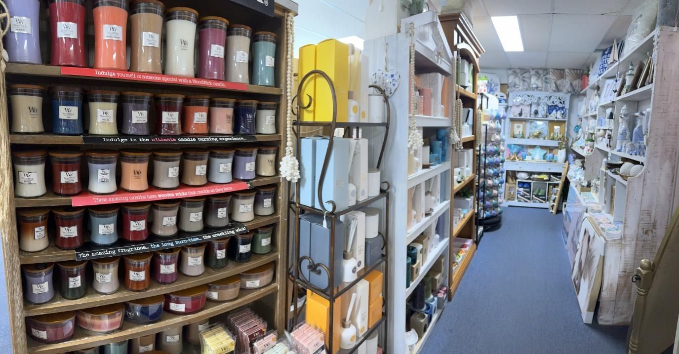A Store Filled With Lots Of Candles On Shelves — Beach Time Trading Co In Yeppoon, QLD
