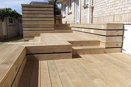 Deck in construction