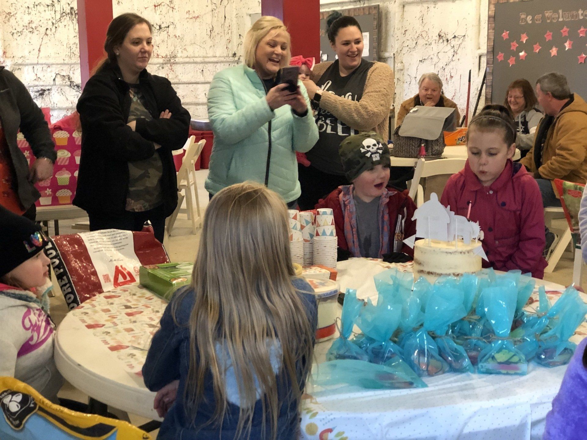 Guests enjoying the birthday party
