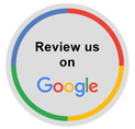 A circle with the words `` review us on google '' on it.