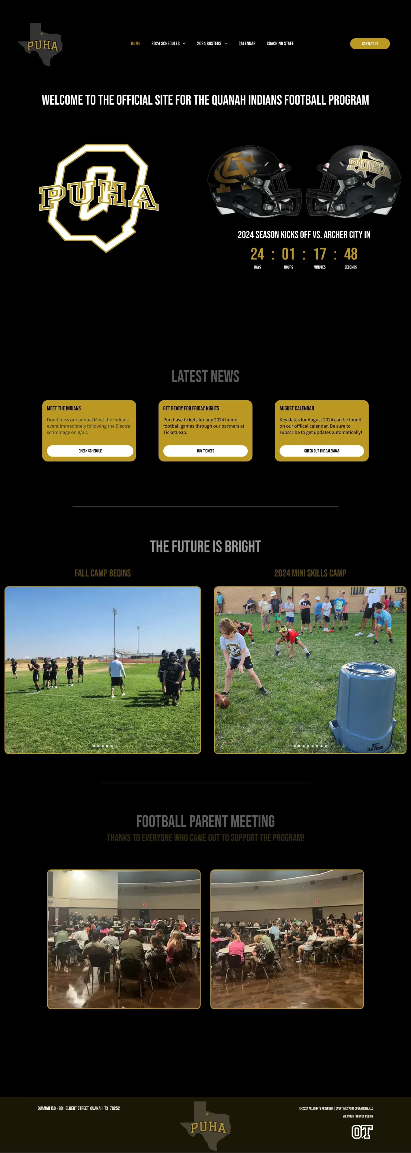 Quanah website home page