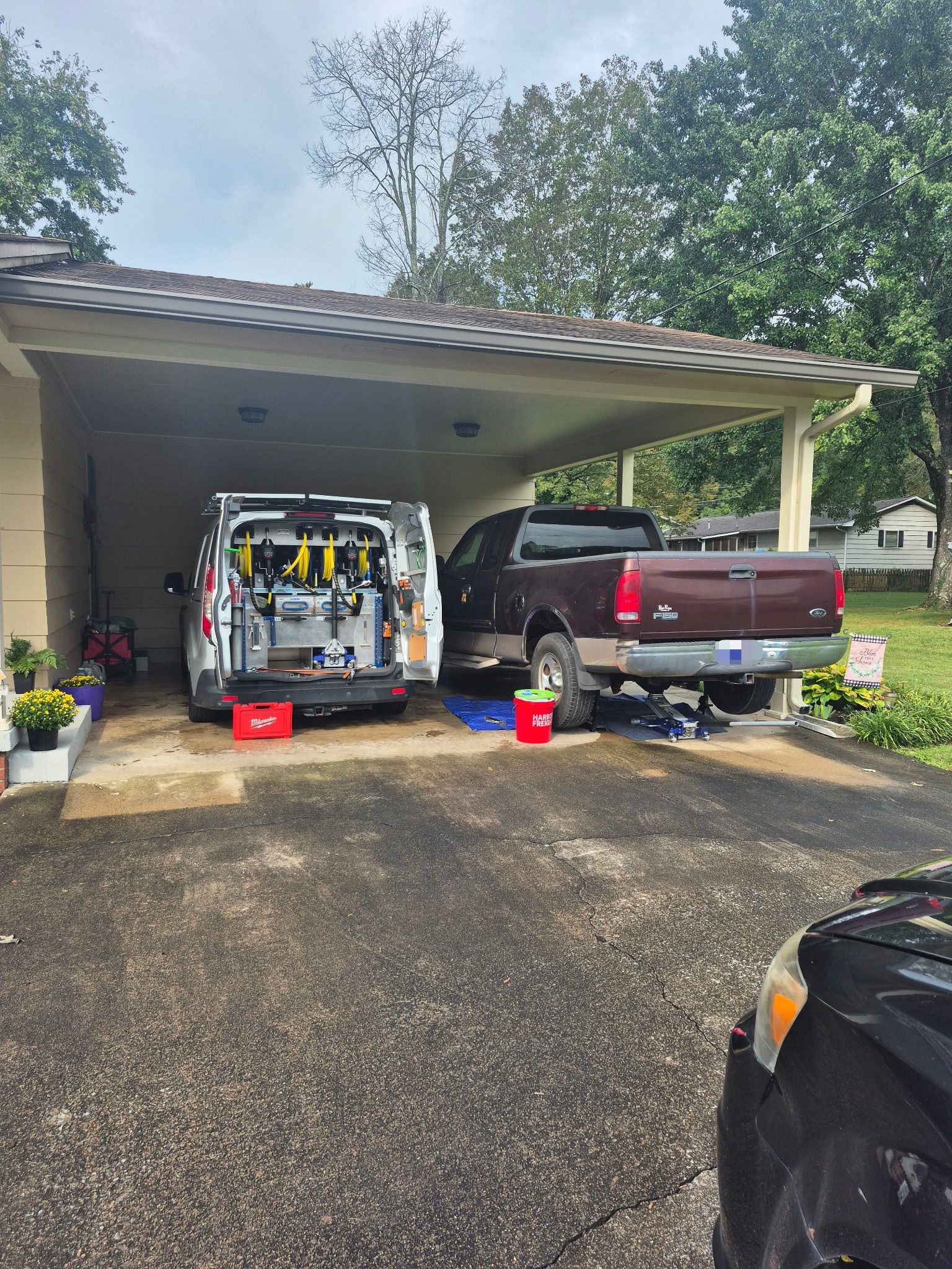 Mobile Mechanic Van Providing On-Site Car Service At Driveway | Prestige WrenchWorks LLC