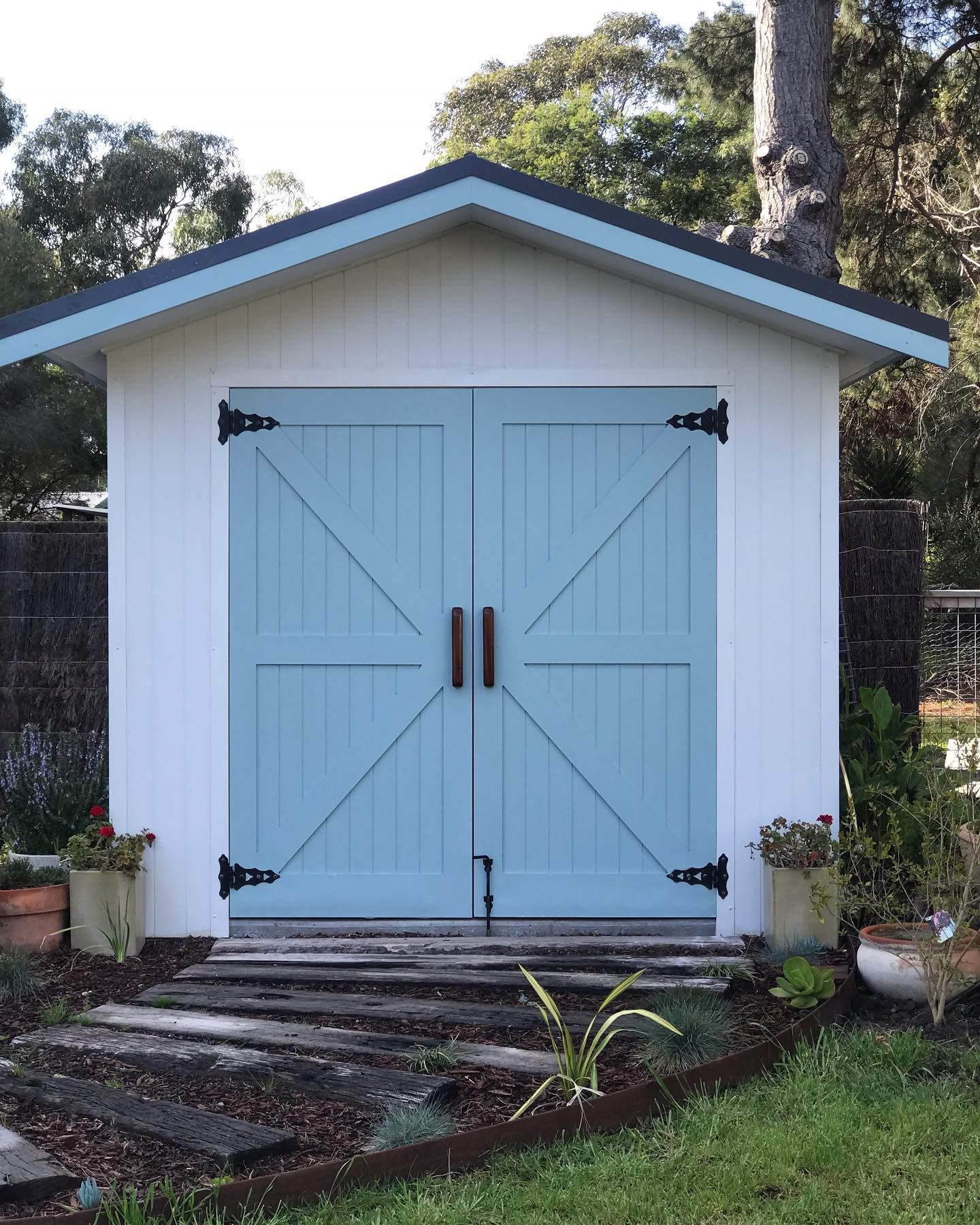 wooden garden shed