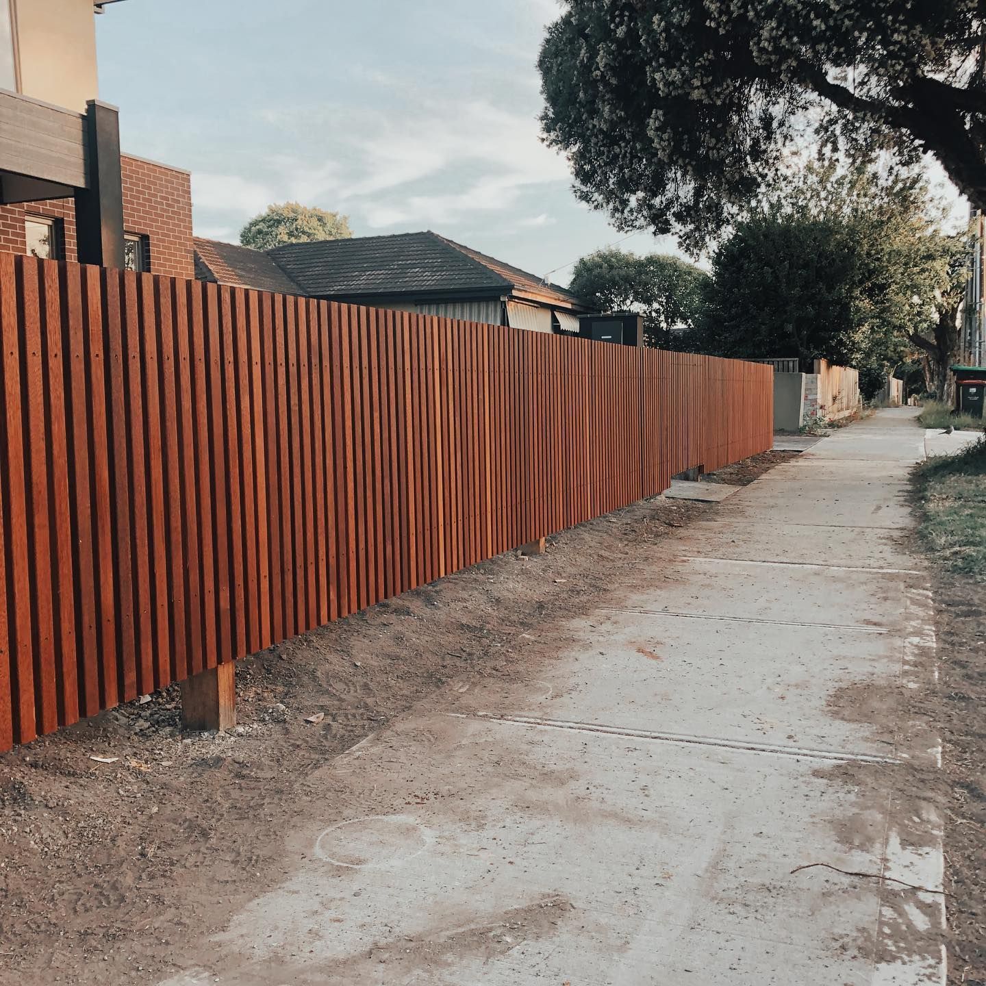 high quality wooden front fence