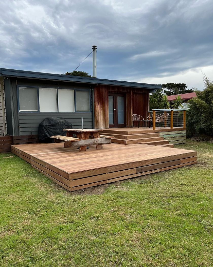 residential decking construction completed