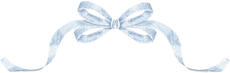 Light blue ribbon bow.