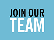 a sign that says `` join our team '' on a blue background .