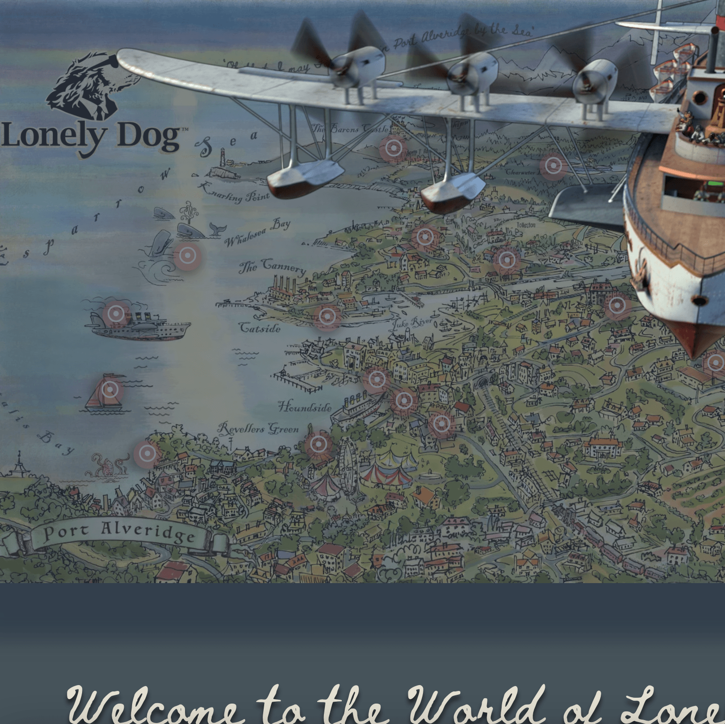 an advertisement for lonely dog welcomes you to the world of lone