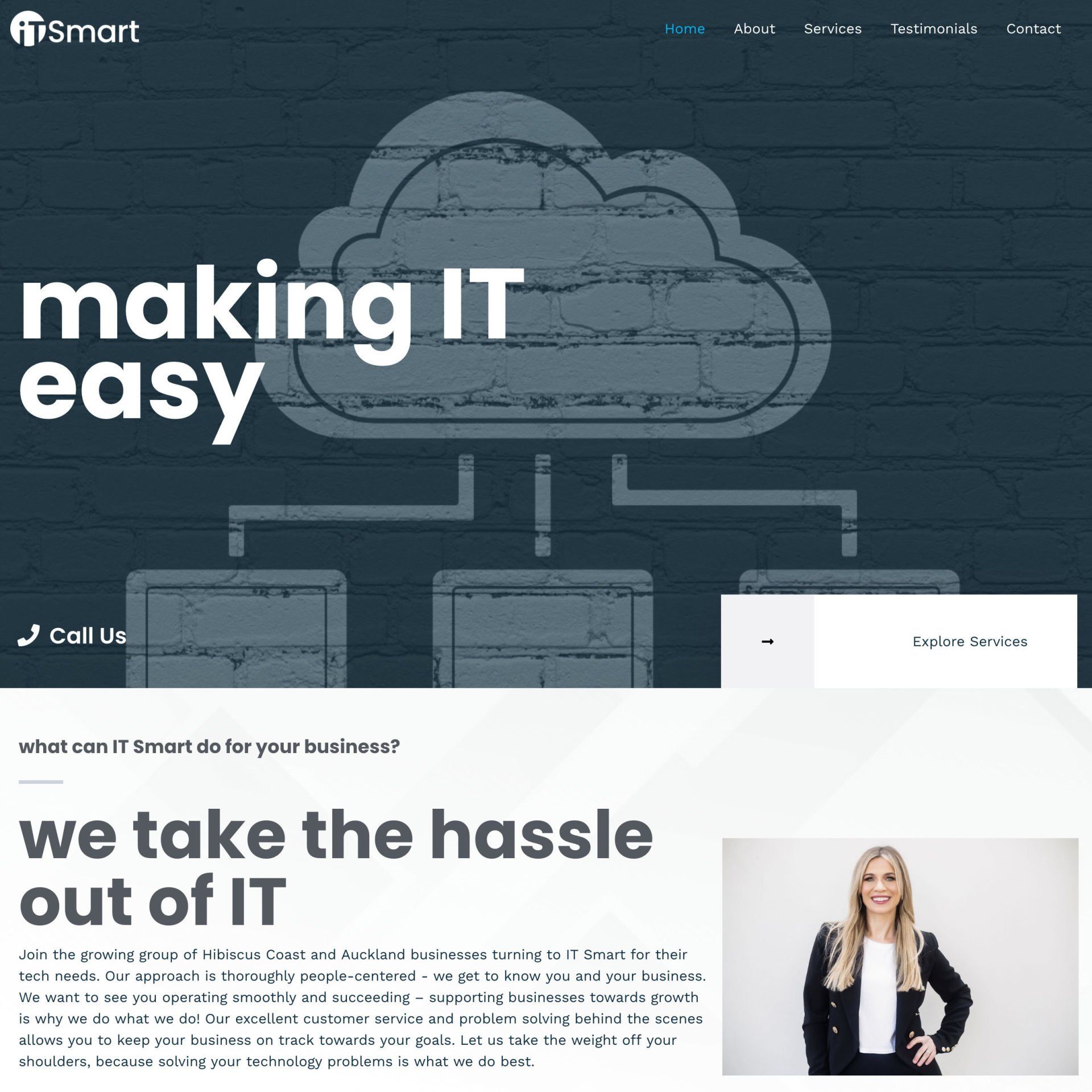 a screenshot of a website titled making it easy .