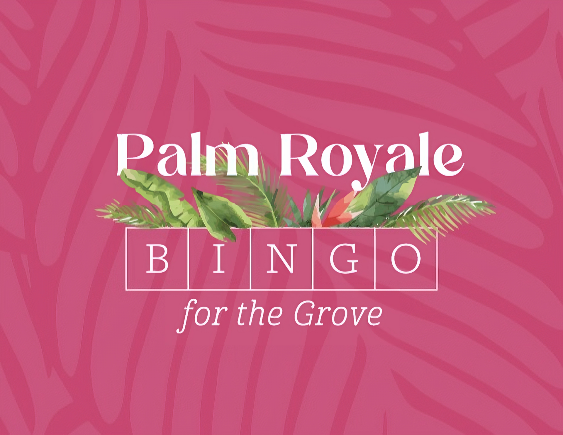 Bingo for the Grove 2024 logo.