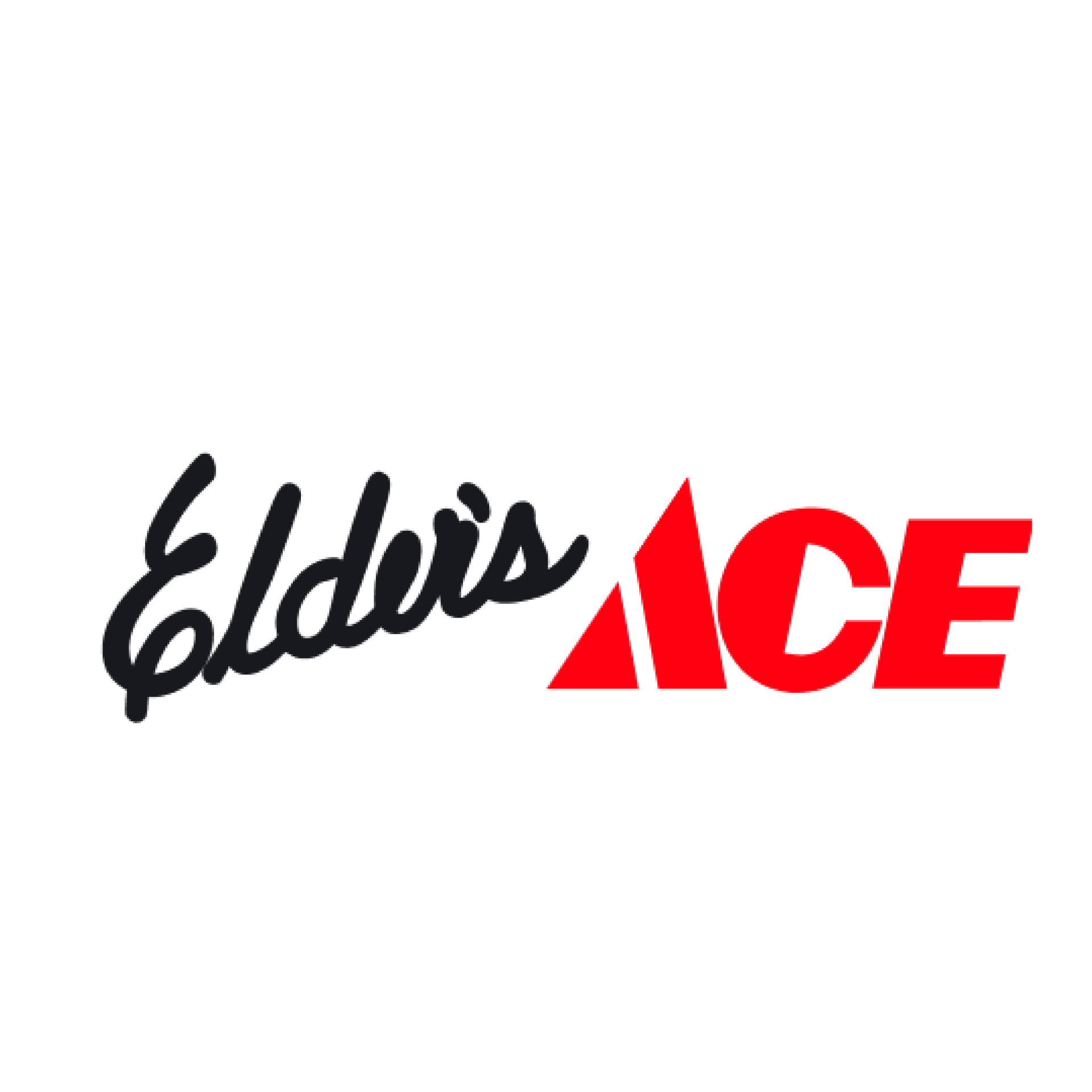 The logo of Elder's Ace Hardware.