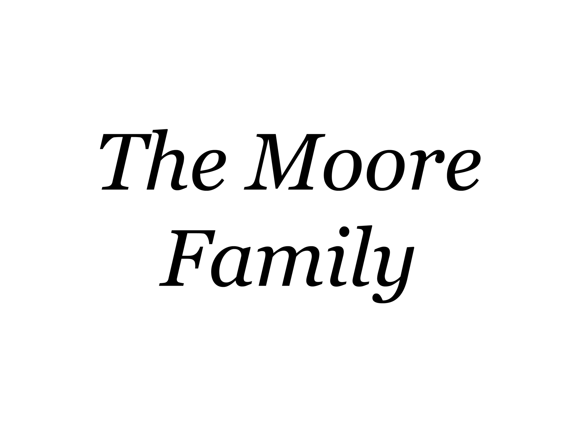 Hugh Moore & Sarah Moore logo.