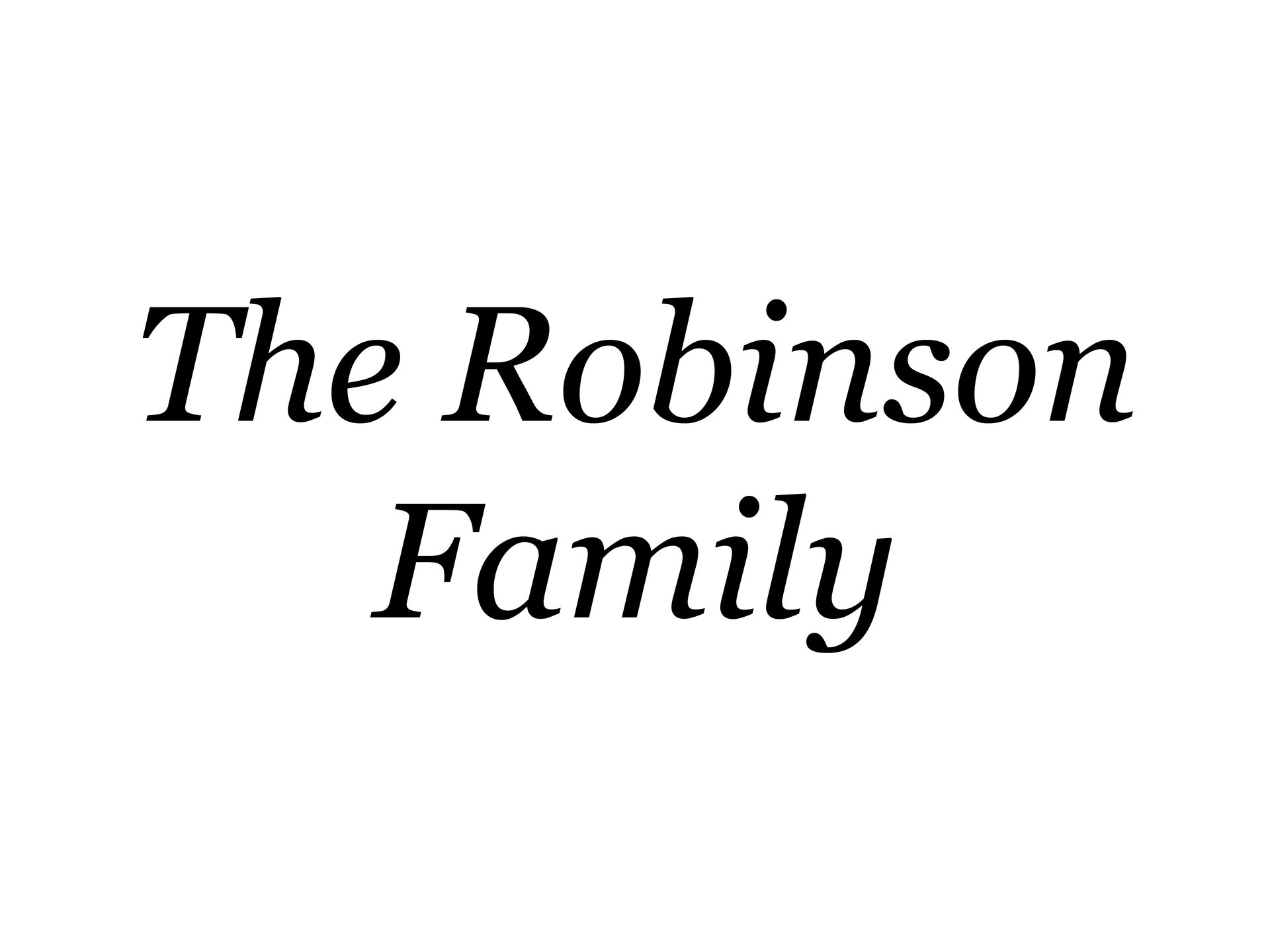 The Robinson Family logo.