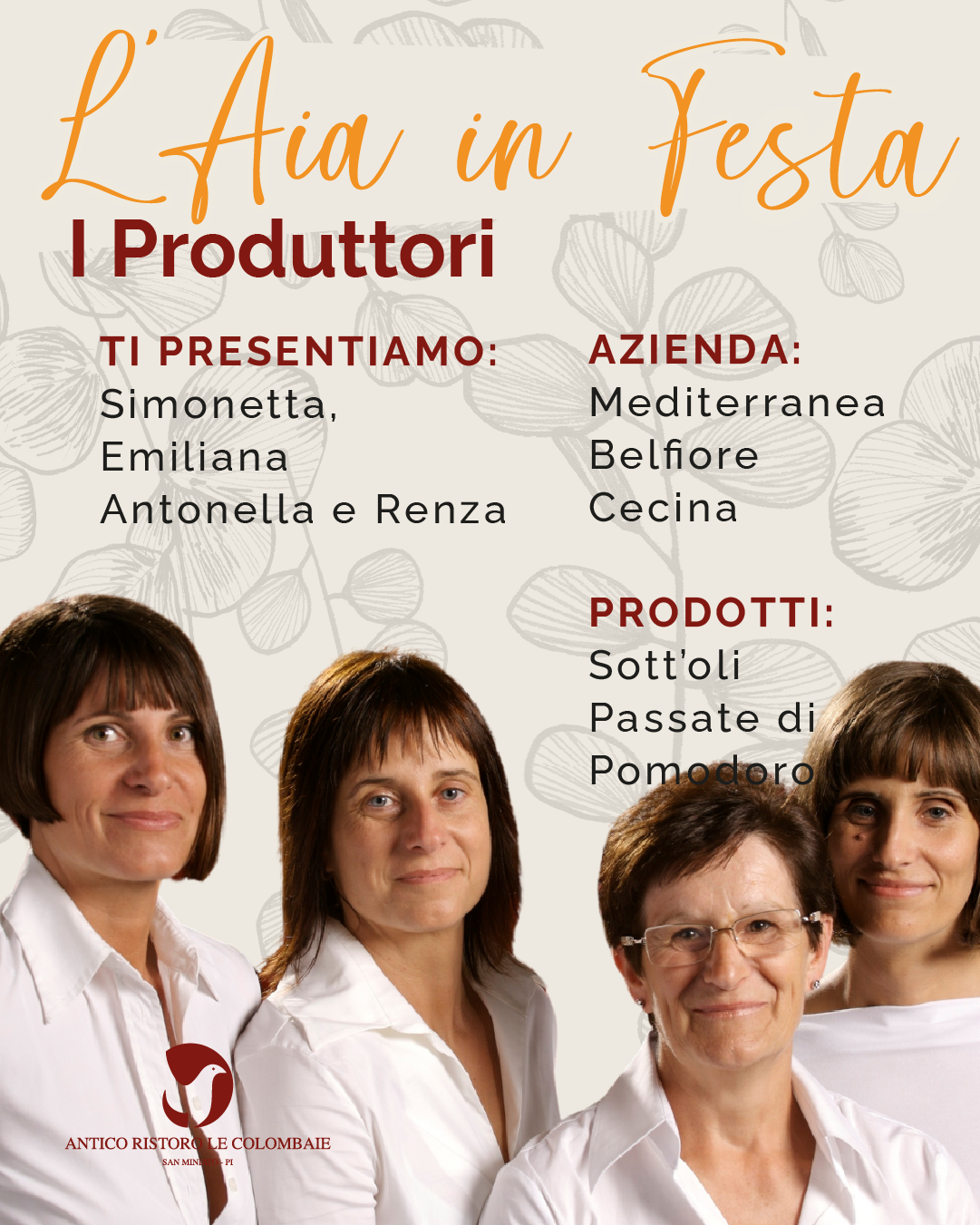 Simonetta, Emiliana, Antonella e Renza di Mediterranea Belfiore – Cecina