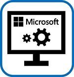 Un monitor de computadora con un signo de dólar y engranajes.