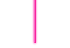 A pink light beam is shining on a white background.