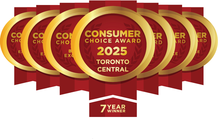 Multiple year consumers choice award badge.
