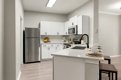 Spacious kitchen with stainless steel appliances at Villas of Vista Ridge