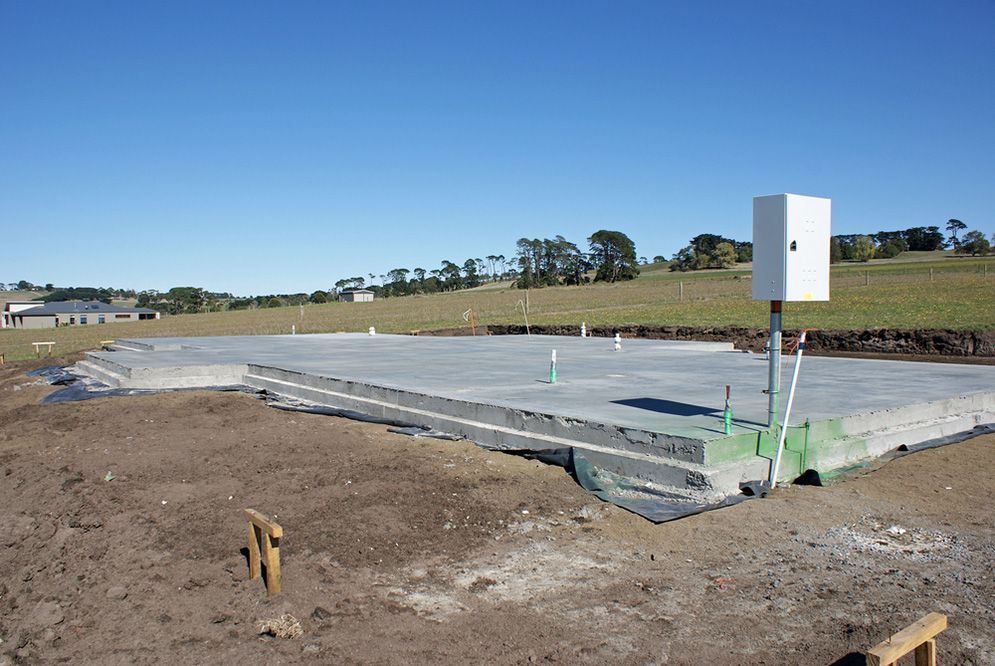 A Concrete Foundation is Being Built in a Field — Small Batch Concrete Delivery in Tweed, NSW