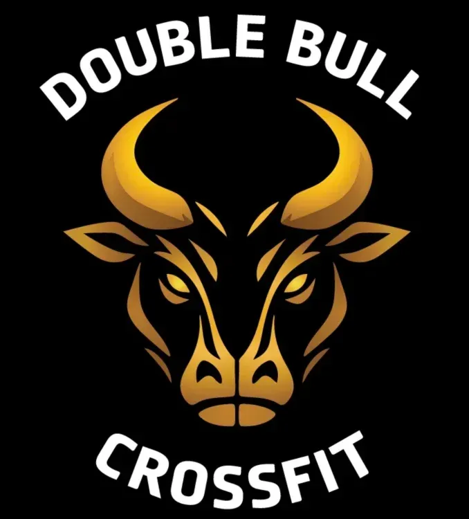 Double Bull CrossFit logo: golden bull head on a black background. "Double Bull" above, "CrossFit" below, in white.