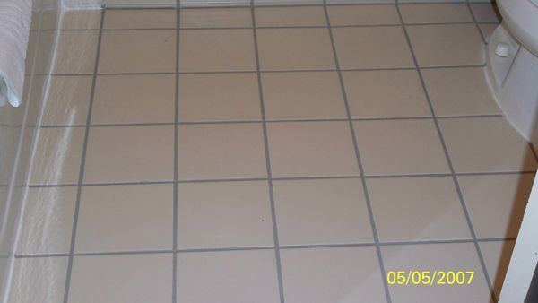 A photo of a tiled floor taken on 05/05/2007