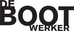 Een zwart-wit logo voor de bootwerker