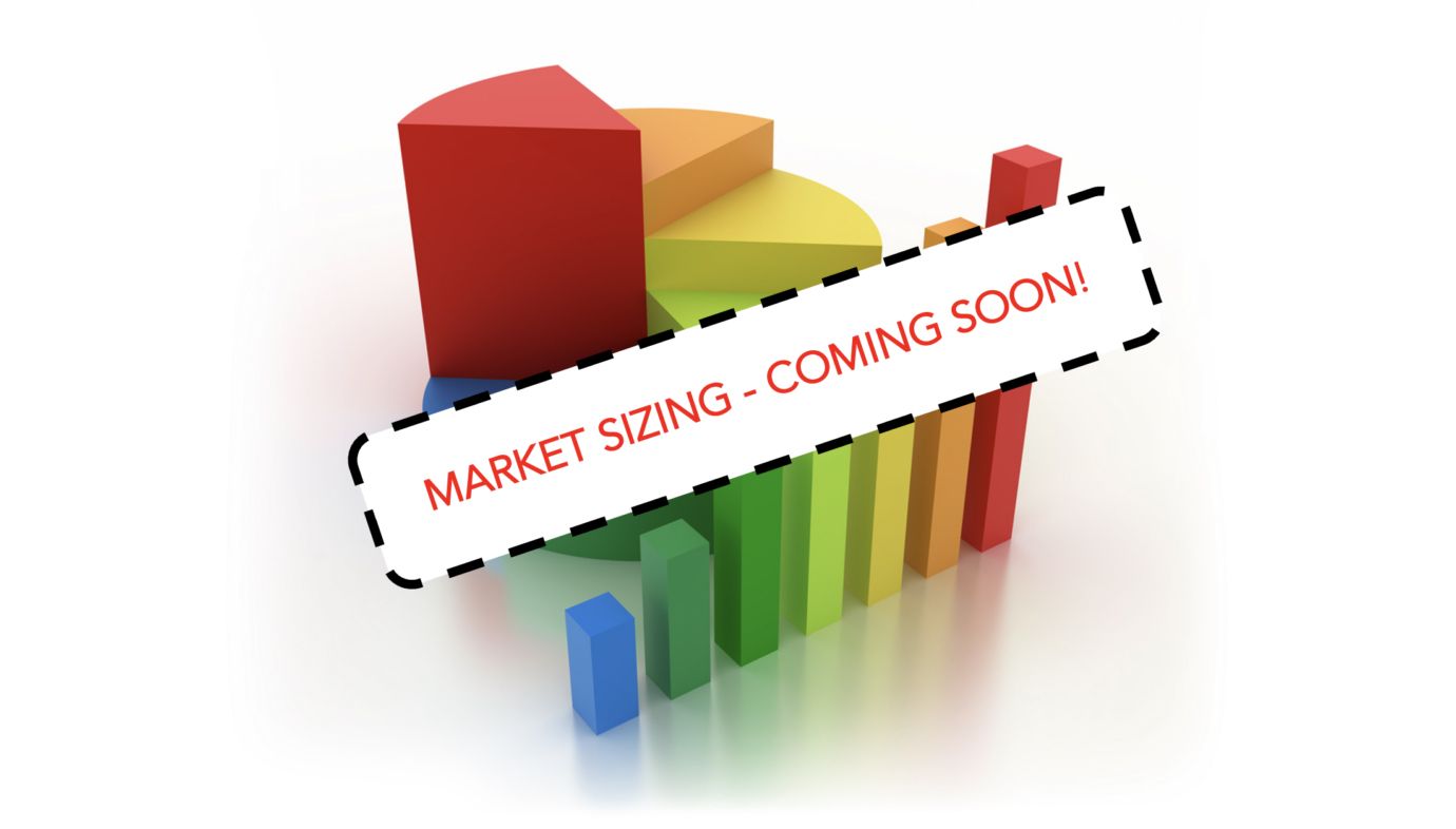 A sign that says market sizing coming soon on it