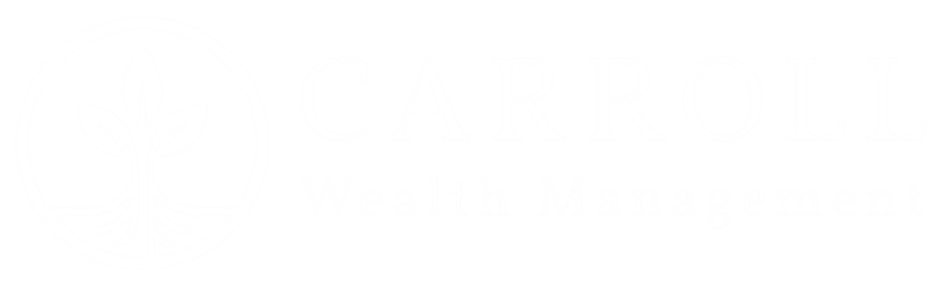 Carroll Wealth Management logo in white.