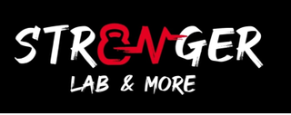 Un logo per un'azienda chiamata Strong Lab & More.