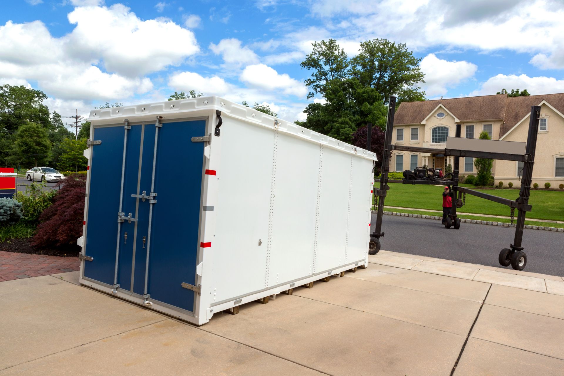 White Storage Container — Bend, OR — On The Move Movers Moving Company LLC