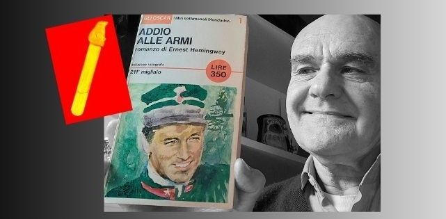 ritratto foto bianconero paolo orsini copertina libro addio alle armi Hemingway oscar mondadori