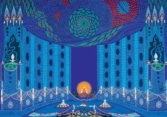 disegno erte sfondo blu grafica liberty