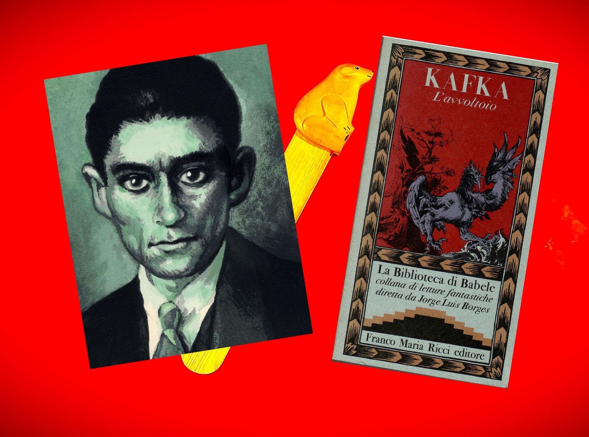 foto franz kafka copertina libro la biblioteca di babele di jorge louis borges