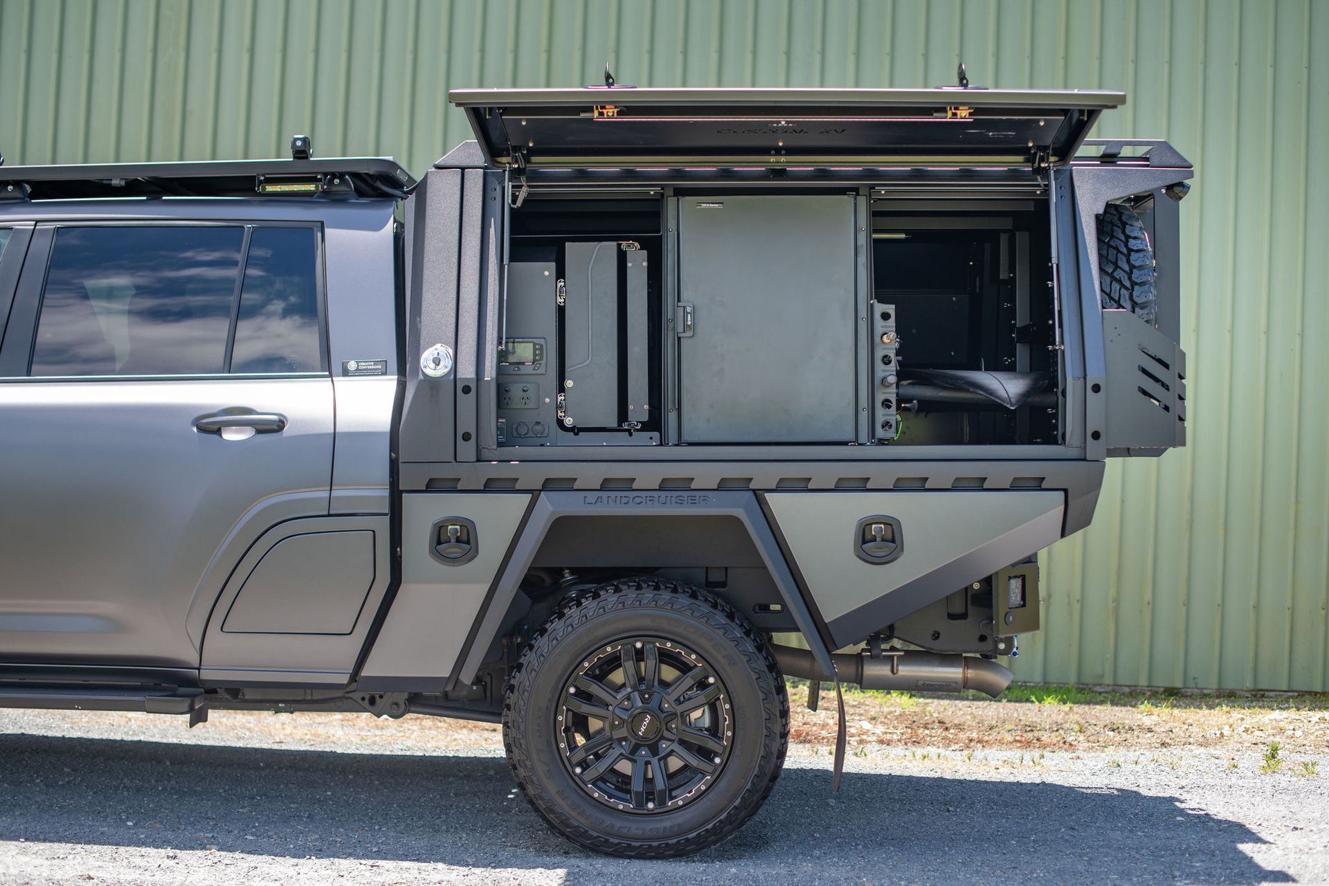 Grey Off-road Truck With a Customized Utility Canopy — Custom RV Creations in Sumner, QLD