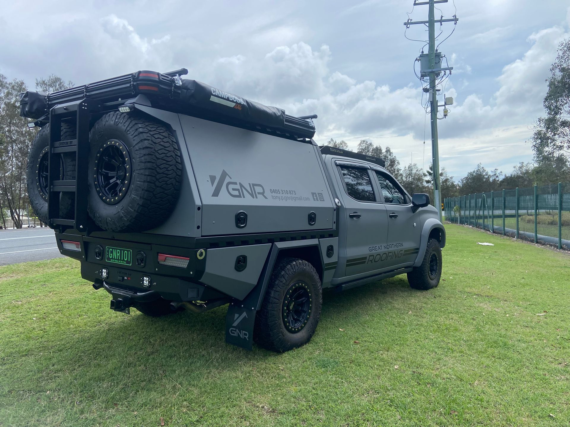Grey Pickup Truck With Off-road Modifications — Custom RV Creations in Sumner, QLD