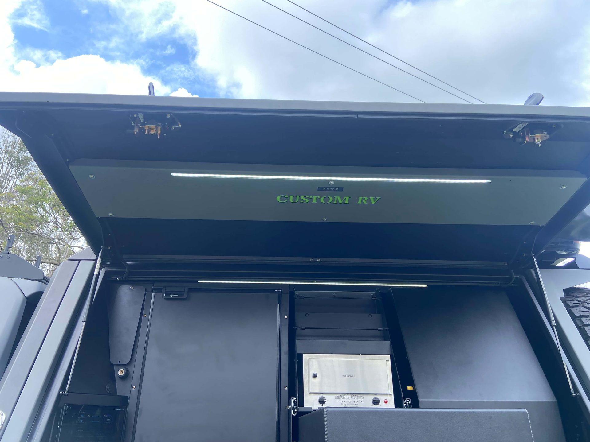 Black vehicle interior with