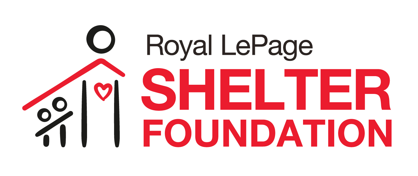 The logo for the royal lepage shelter foundation is red and black.