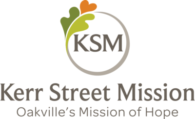 A logo for kerr street mission oakville 's mission of hope